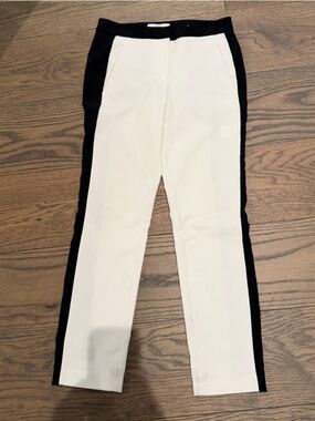 Tibi Black Pants with White Label Detail